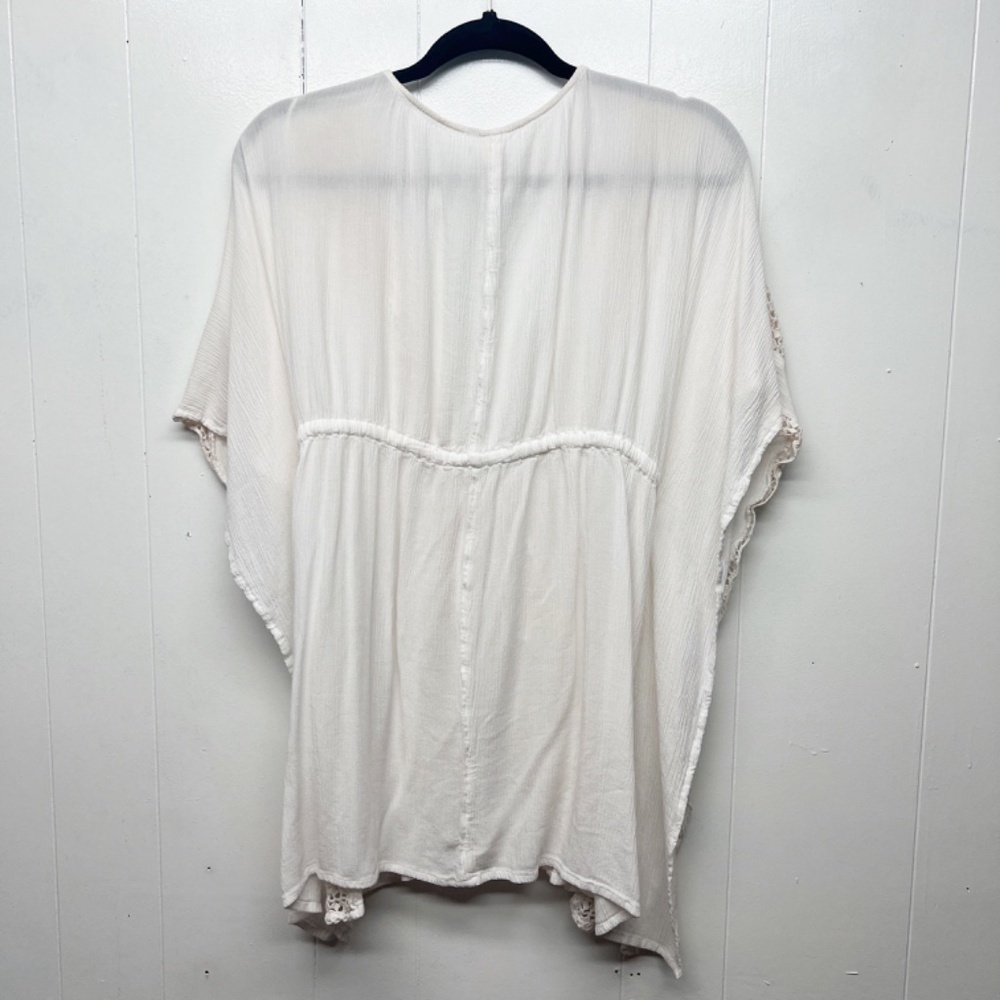 Elan Women's Embroidered Gauzy Bohemian Tunic Top Size Small Oversized Beachy - Picture 9 of 15